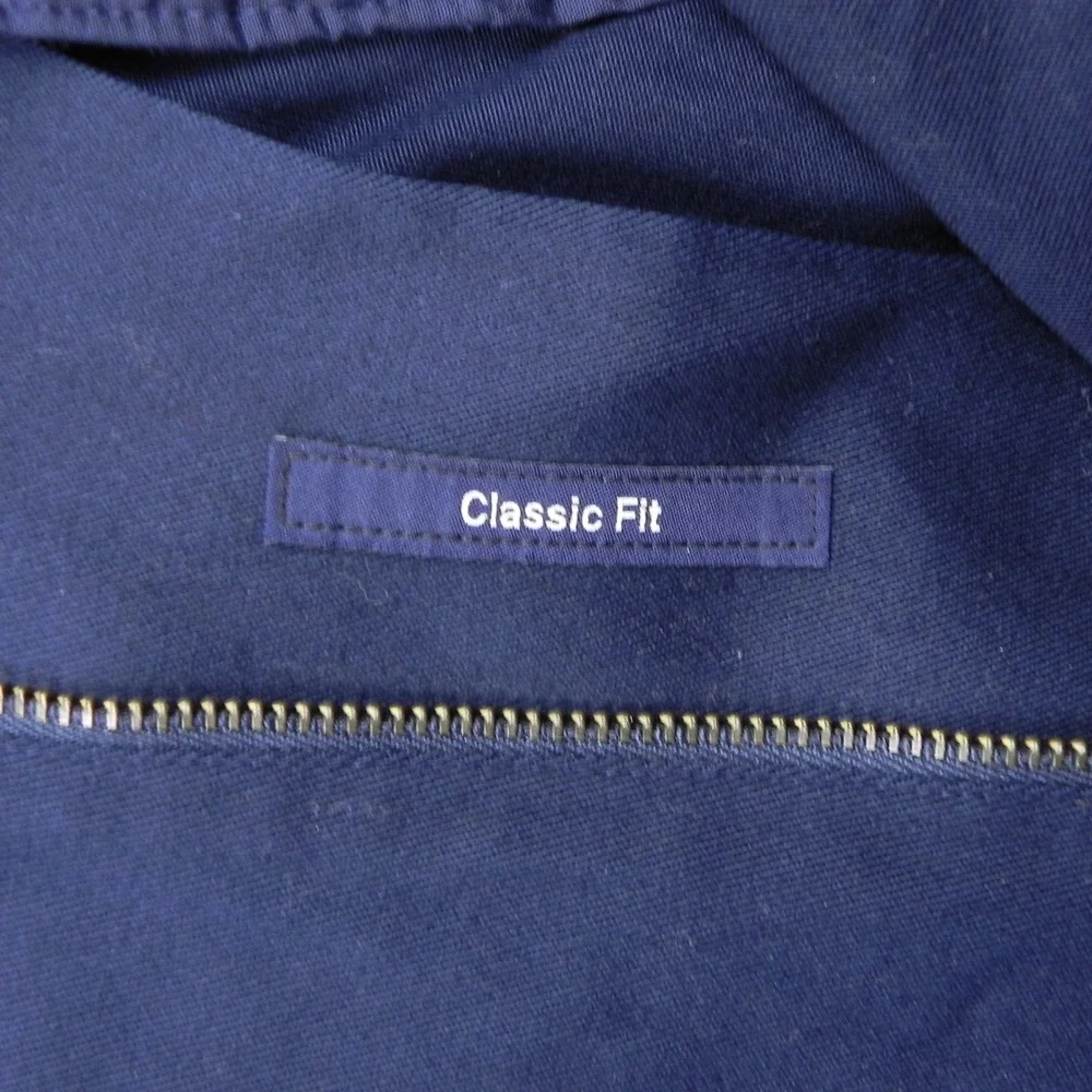 Roundree & Yorke TravelSmart Pants Mens 40x34 Classic Fit Navy Blue Chino Khaki